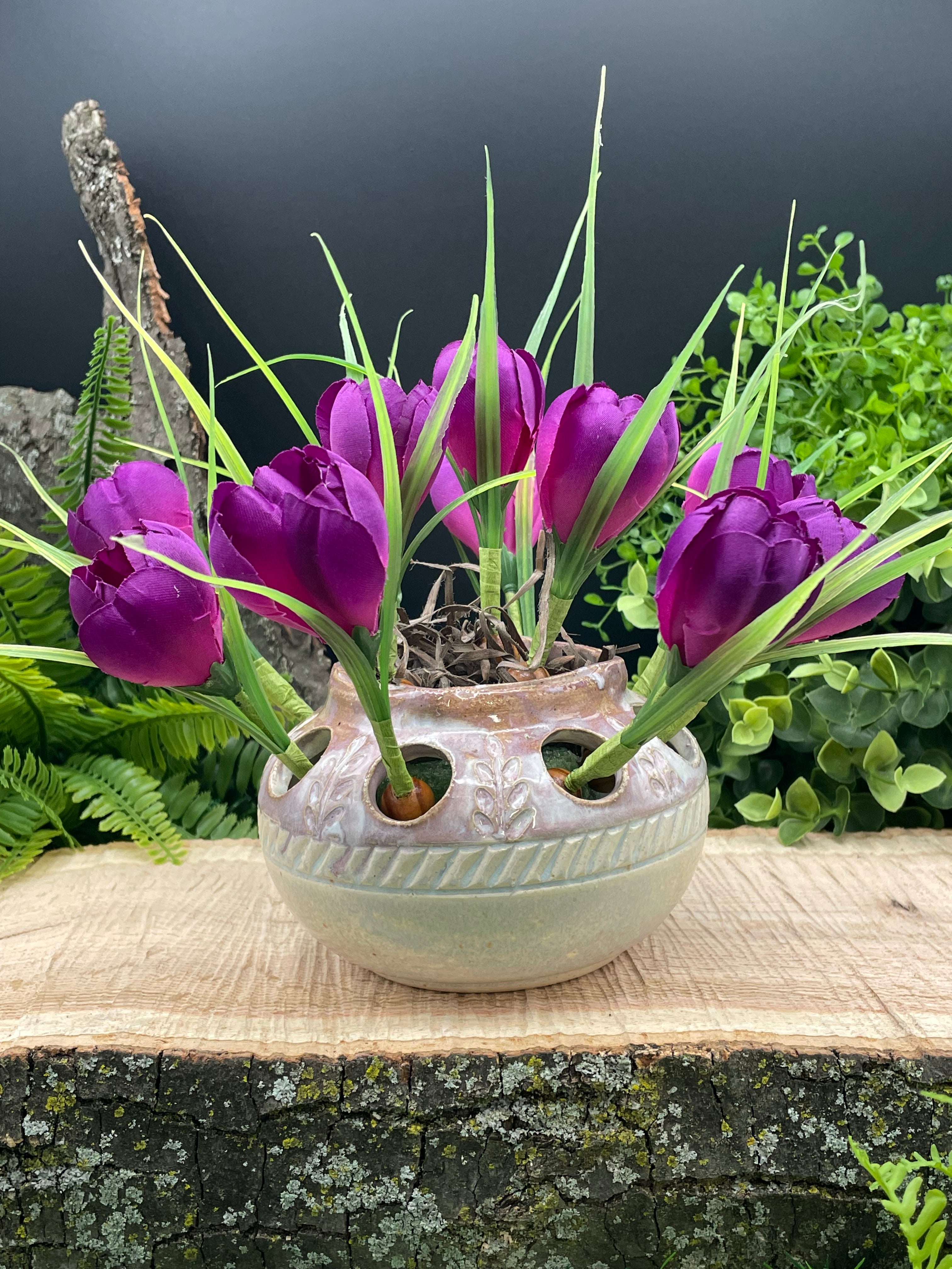 Crocus Pots  Double Trouble Pottery LLC