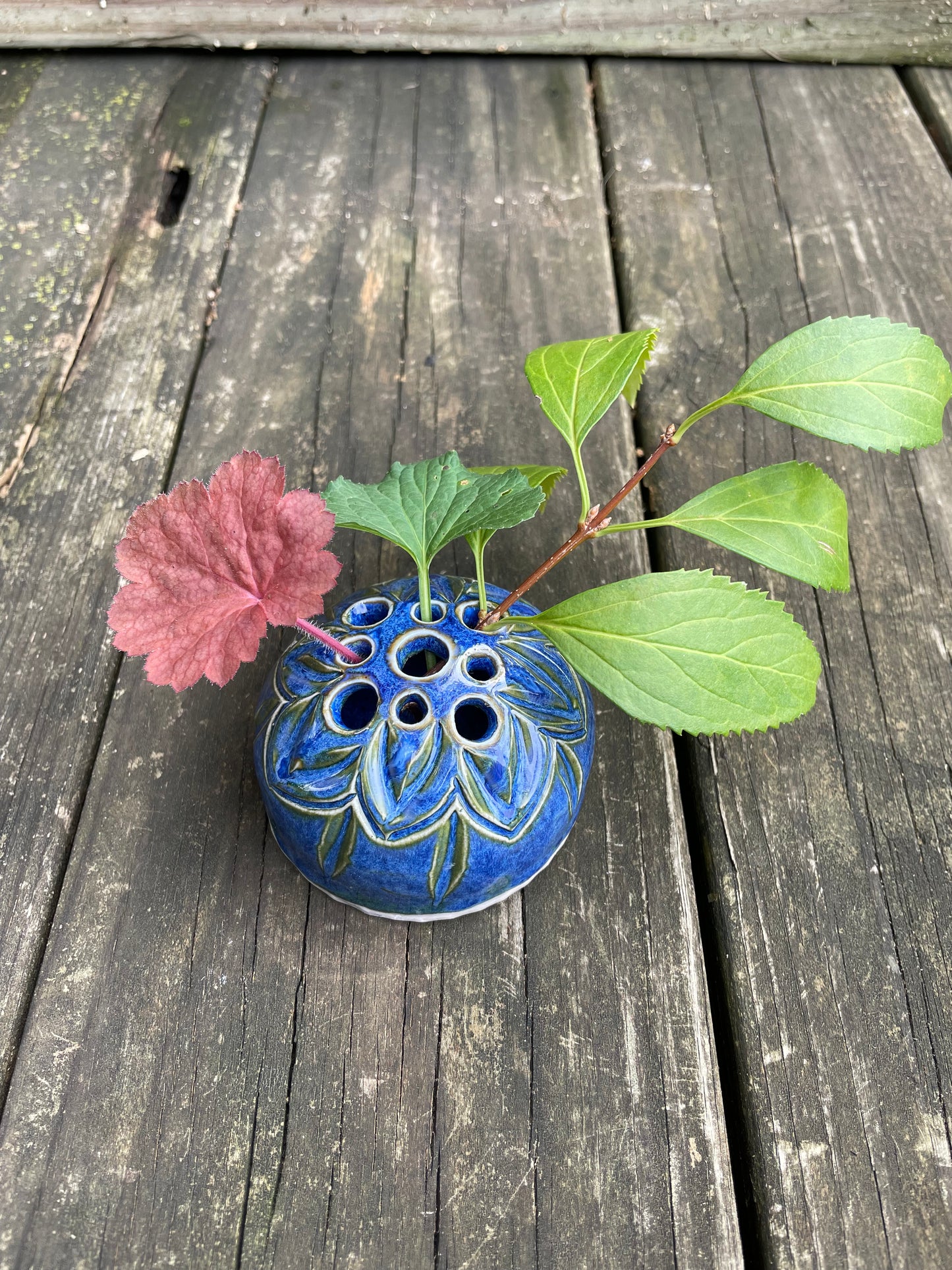 V-6-Flower Frog Blue
