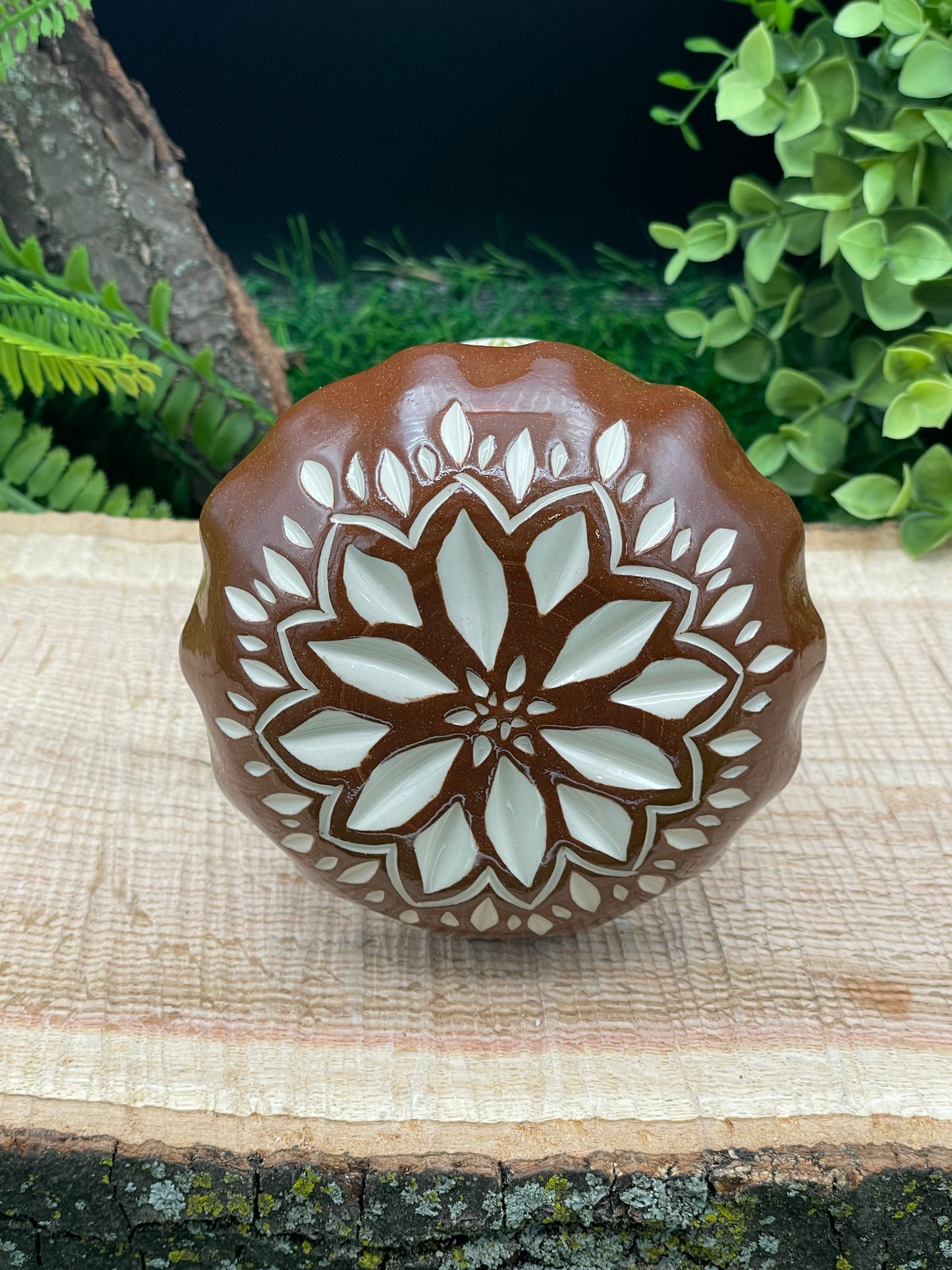 TH- Brown Carved